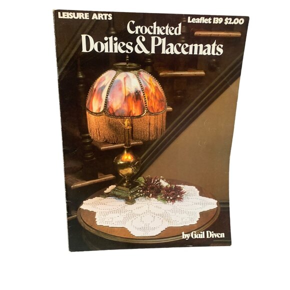 Leisure Arts Crocheted Doilies & Placemats Leaflet 139 By Gail Diven - Picture 1 of 2